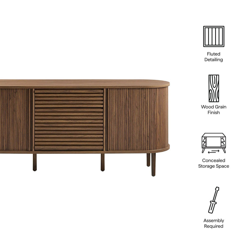 Harlan 67" Fluted Oval Sideboard Cabinet by Modway by HouseOfZazla