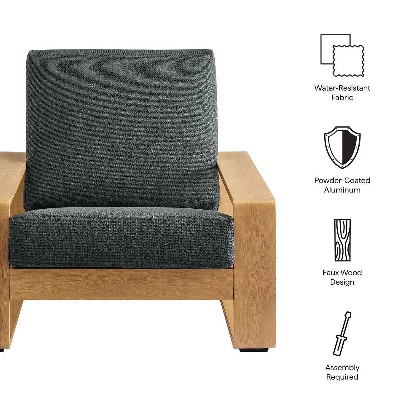 Lirienne Outdoor Patio Aluminum Faux Wood Armchair by Modway by HouseOfZazla