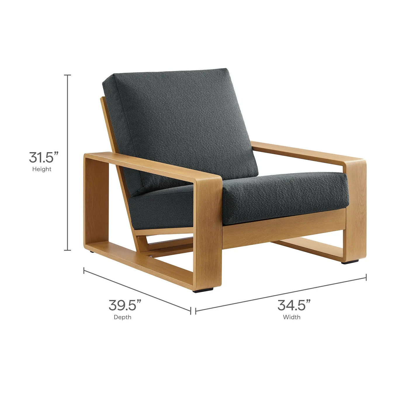 Lirienne Outdoor Patio Aluminum Faux Wood Armchair by Modway by HouseOfZazla