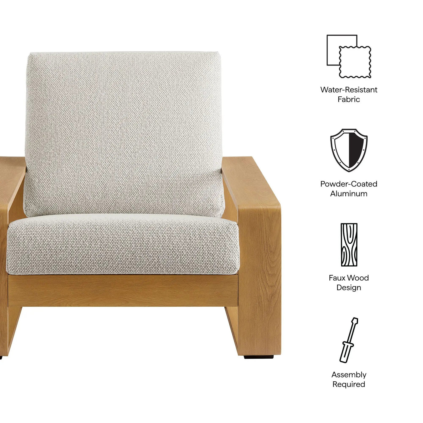 Lirienne Outdoor Patio Aluminum Faux Wood Armchair by Modway by HouseOfZazla