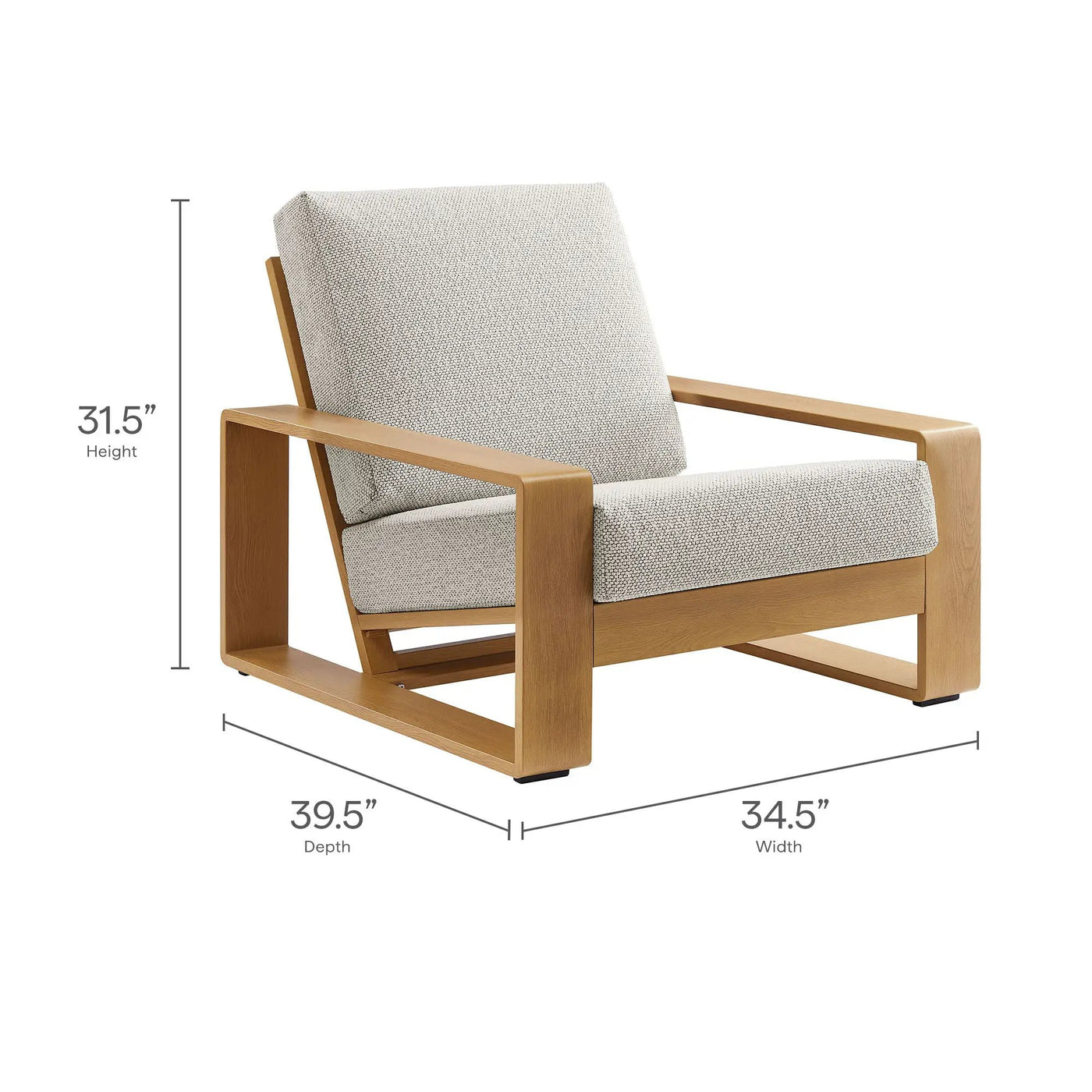 Lirienne Outdoor Patio Aluminum Faux Wood Armchair by Modway by HouseOfZazla