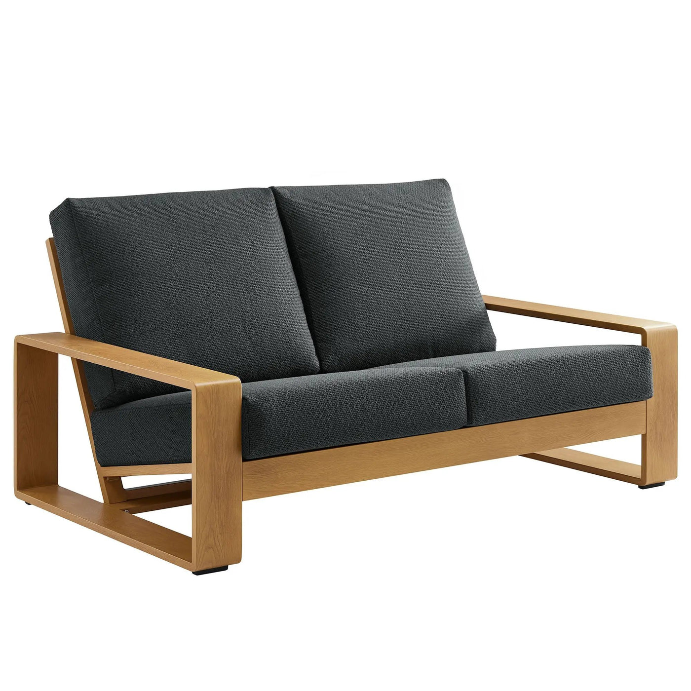 Lirienne Outdoor Patio Aluminum Faux Wood Loveseat by Modway by HouseOfZazla