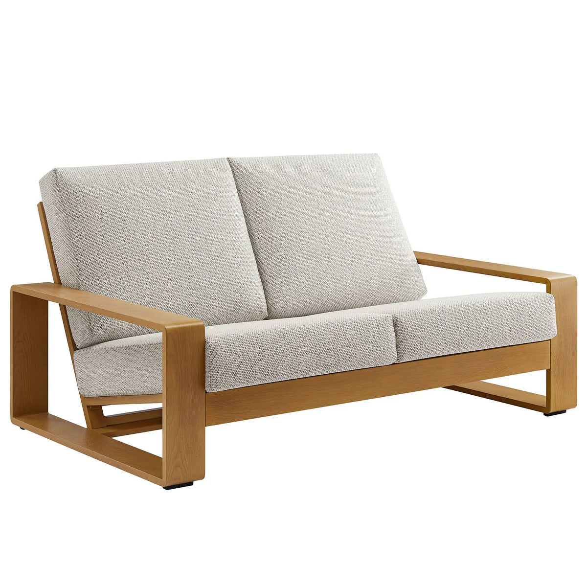 Lirienne Outdoor Patio Aluminum Faux Wood Loveseat by Modway by HouseOfZazla