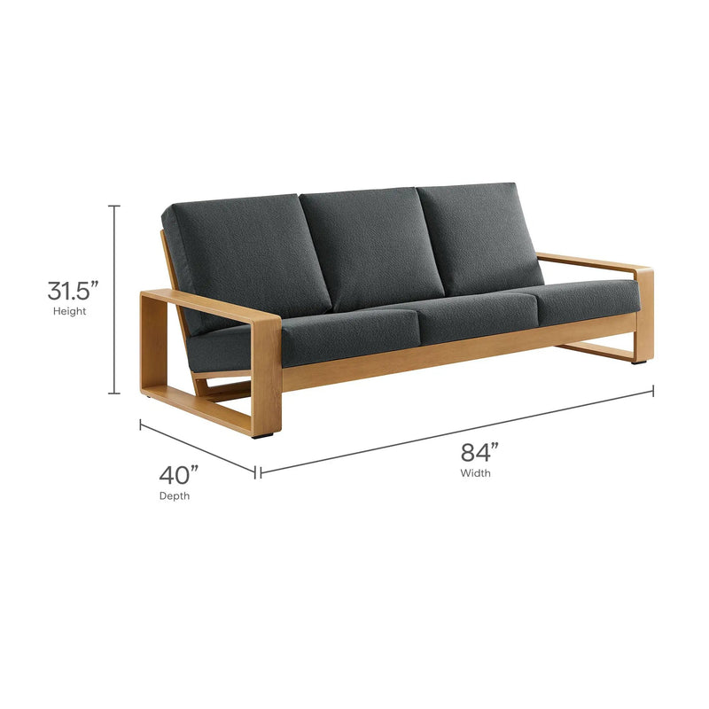 Lirienne 2-Piece Outdoor Patio Aluminum Faux Wood Furniture Set by HouseOfZazla