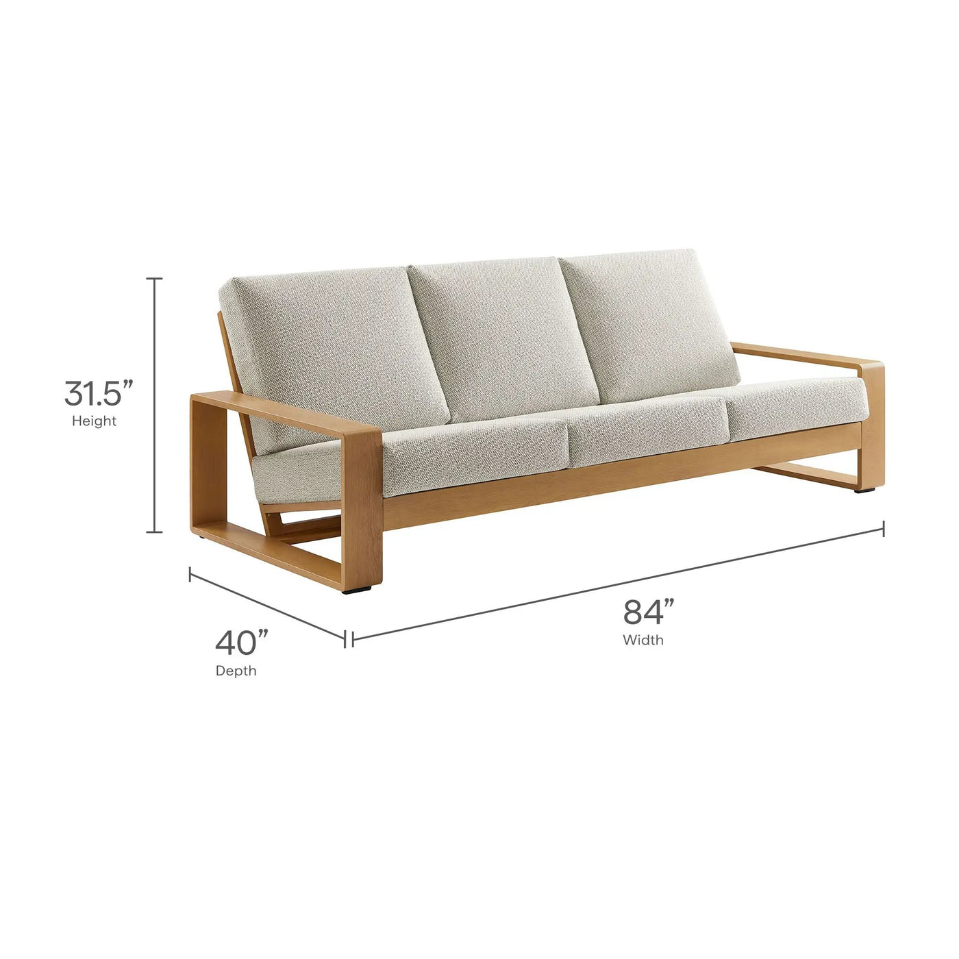 Lirienne 2-Piece Outdoor Patio Aluminum Faux Wood Furniture Set by HouseOfZazla