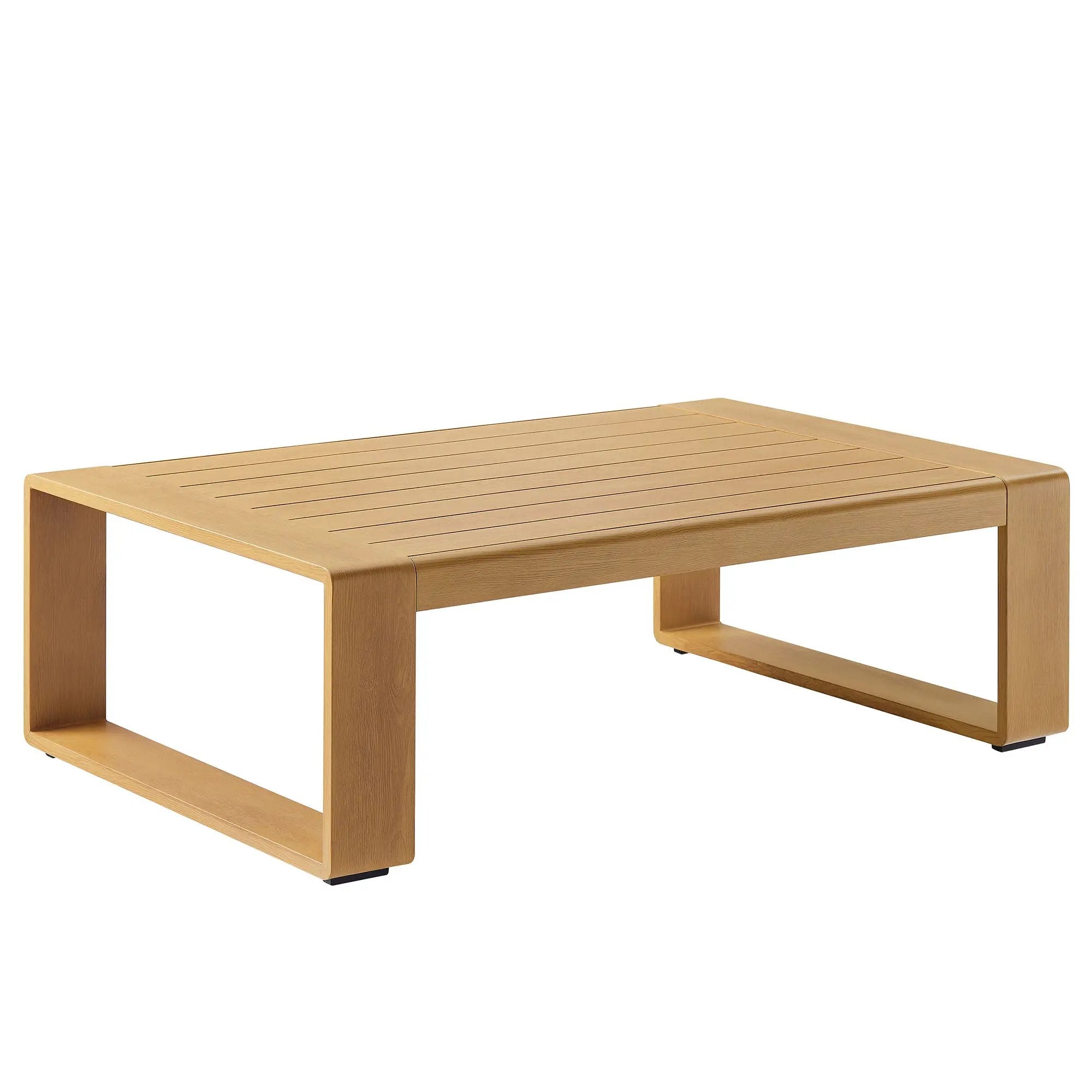 Lirienne Outdoor Patio Aluminum Faux Wood Coffee Table by Modway by HouseOfZazla