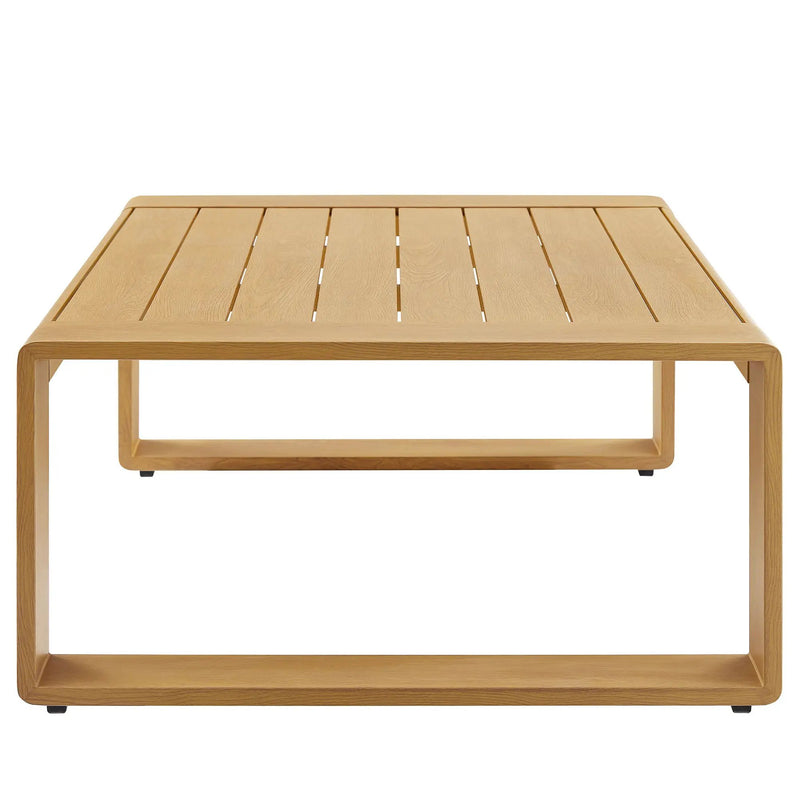 Lirienne Outdoor Patio Aluminum Faux Wood Coffee Table by Modway by HouseOfZazla