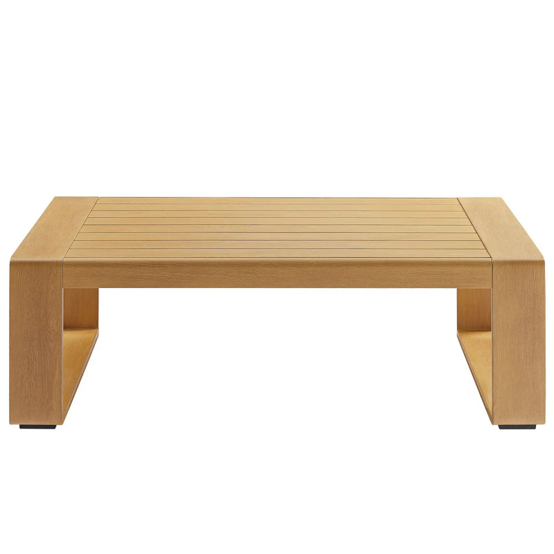 Lirienne Outdoor Patio Aluminum Faux Wood Coffee Table by Modway by HouseOfZazla