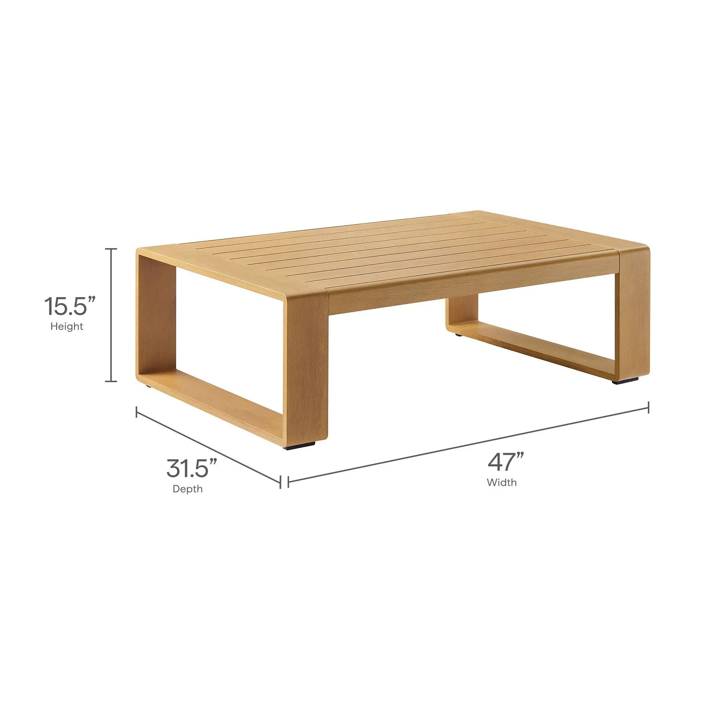 Lirienne 4-Piece Outdoor Patio Aluminum Faux Wood Furniture Set by HouseOfZazla