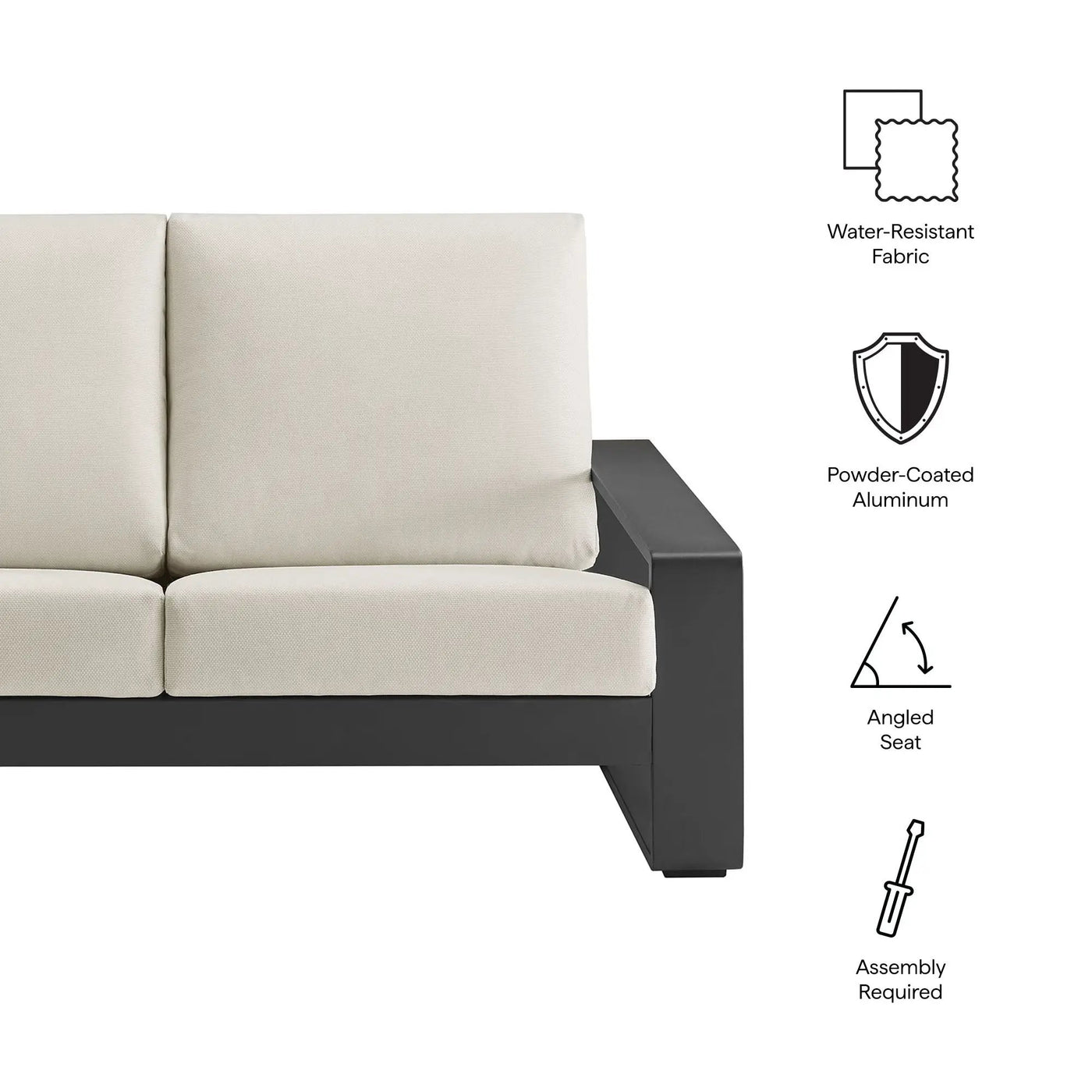 Lirienne Outdoor Patio Aluminum Loveseat by Modway by HouseOfZazla