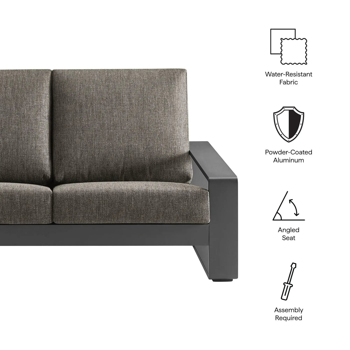 Lirienne Outdoor Patio Aluminum Loveseat by Modway by HouseOfZazla