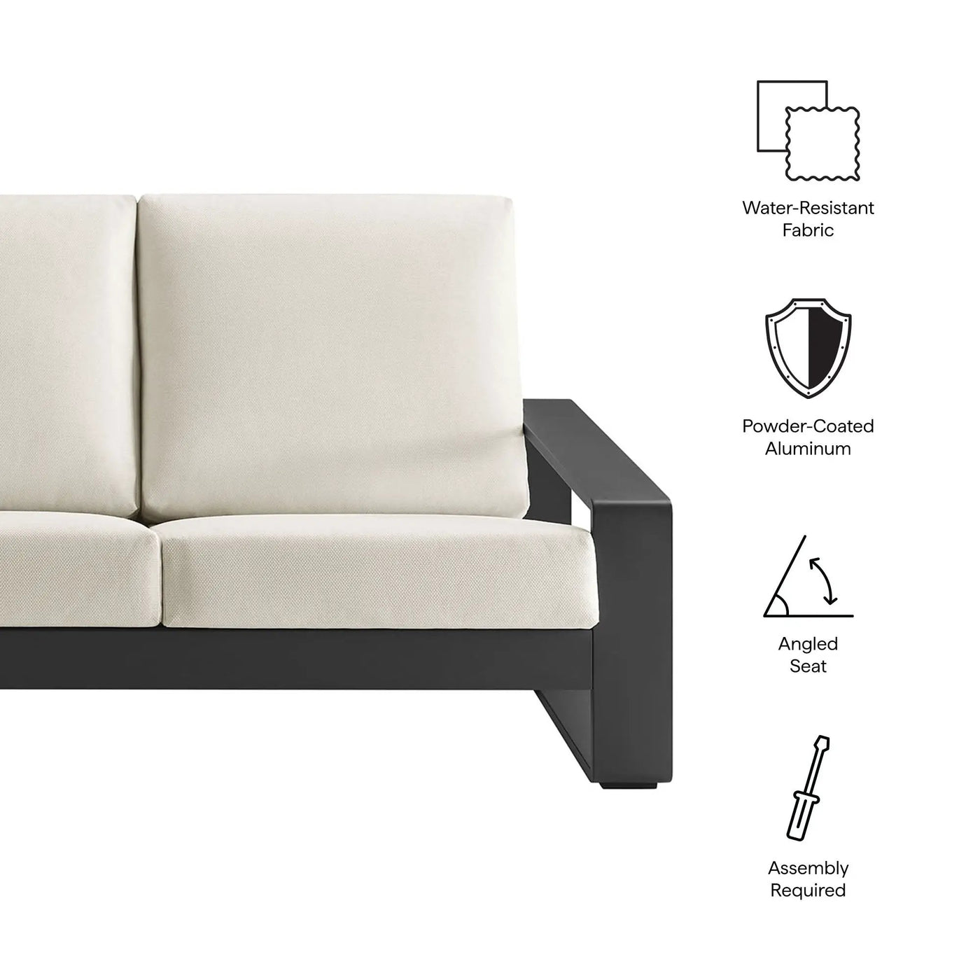Lirienne Outdoor Patio Aluminum Sofa by Modway by HouseOfZazla