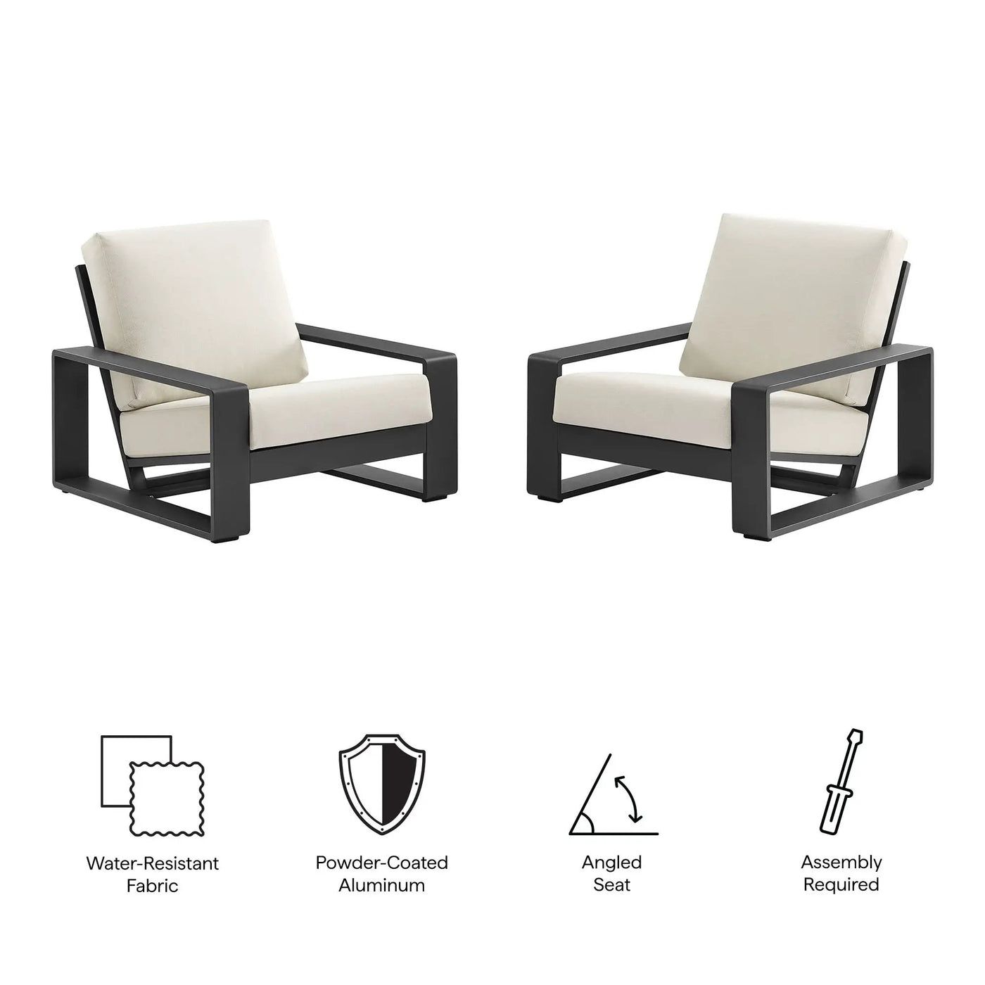 Lirienne Outdoor Patio Aluminum Faux Wood Armchairs Set of 2 by Modway by HouseOfZazla