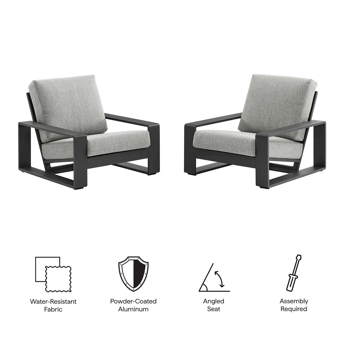 Lirienne Outdoor Patio Aluminum Faux Wood Armchairs Set of 2 by Modway by HouseOfZazla