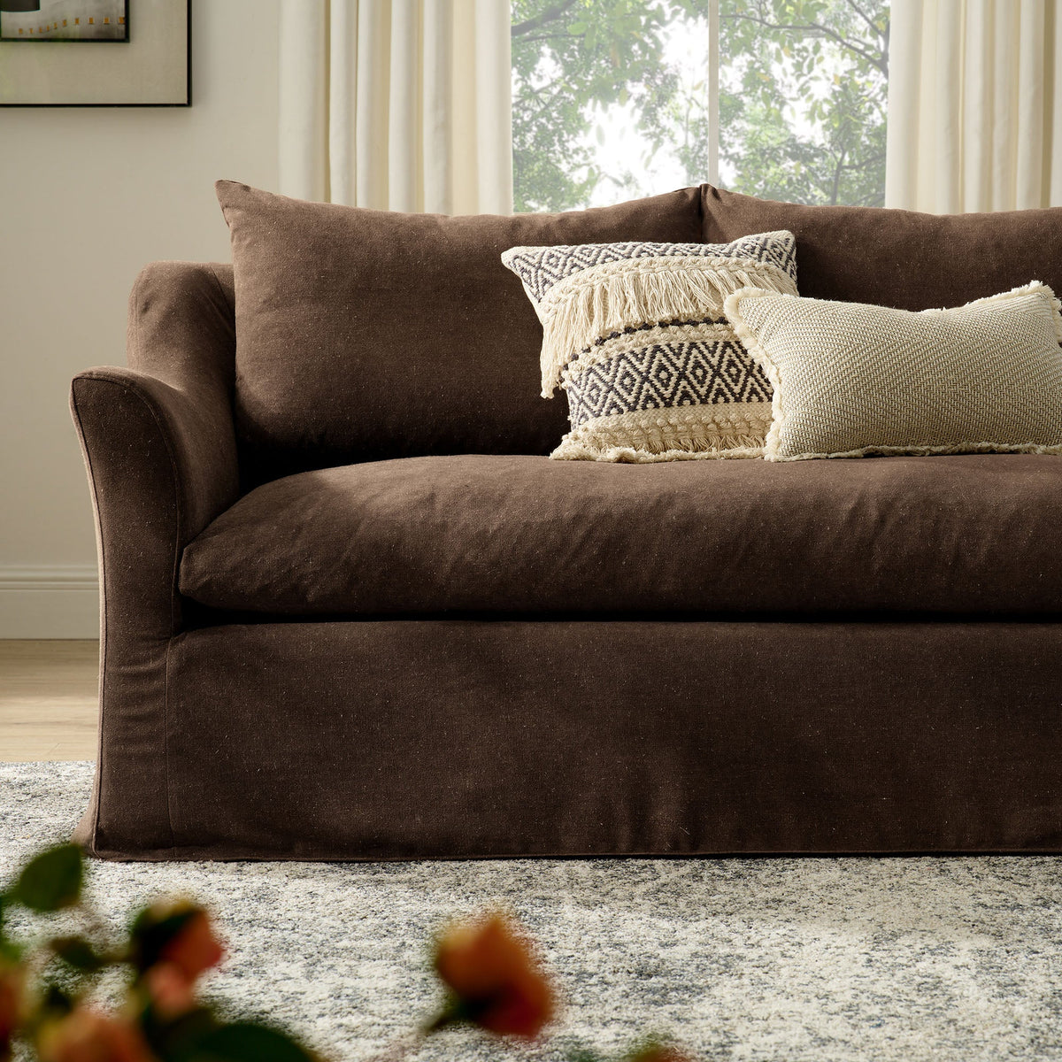 Somerset 92" Linen Blend Slipcovered Sofa by Modway, photo 10 of 30