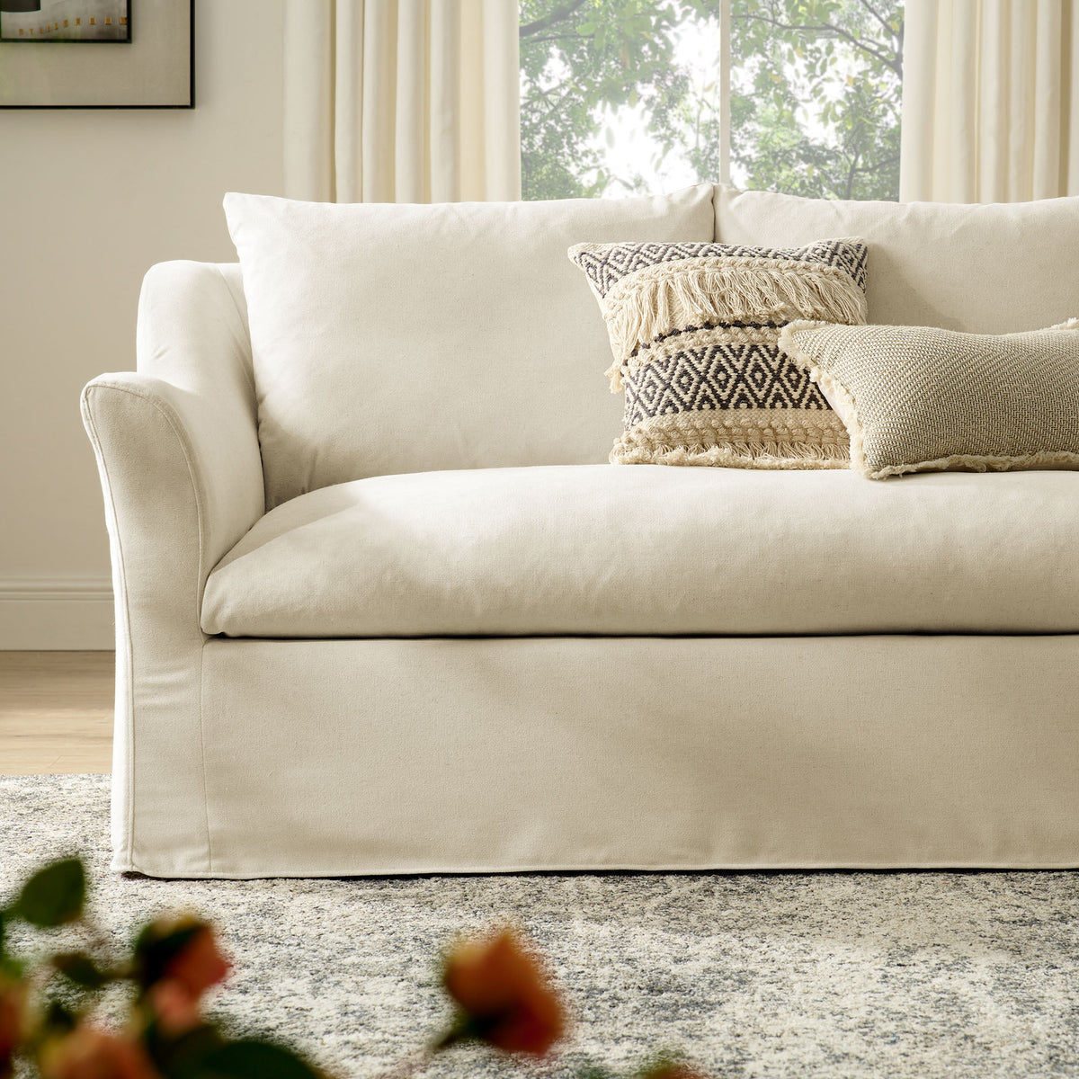 Somerset 92" Linen Blend Slipcovered Sofa by Modway, photo 20 of 30