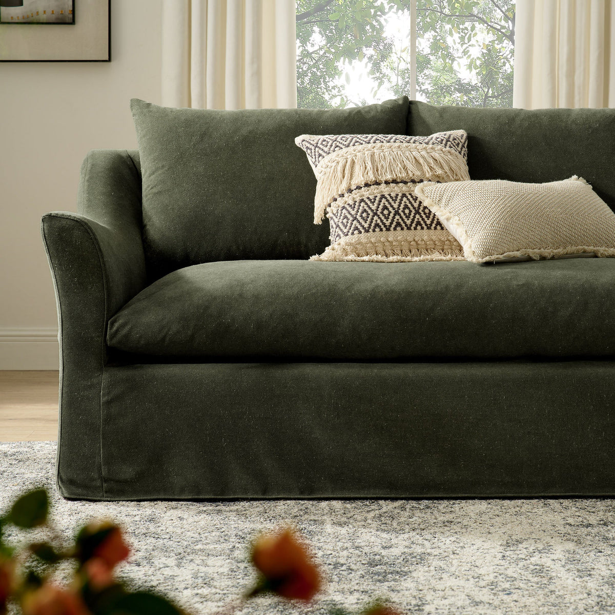 Somerset 92" Linen Blend Slipcovered Sofa by Modway, photo 30 of 30