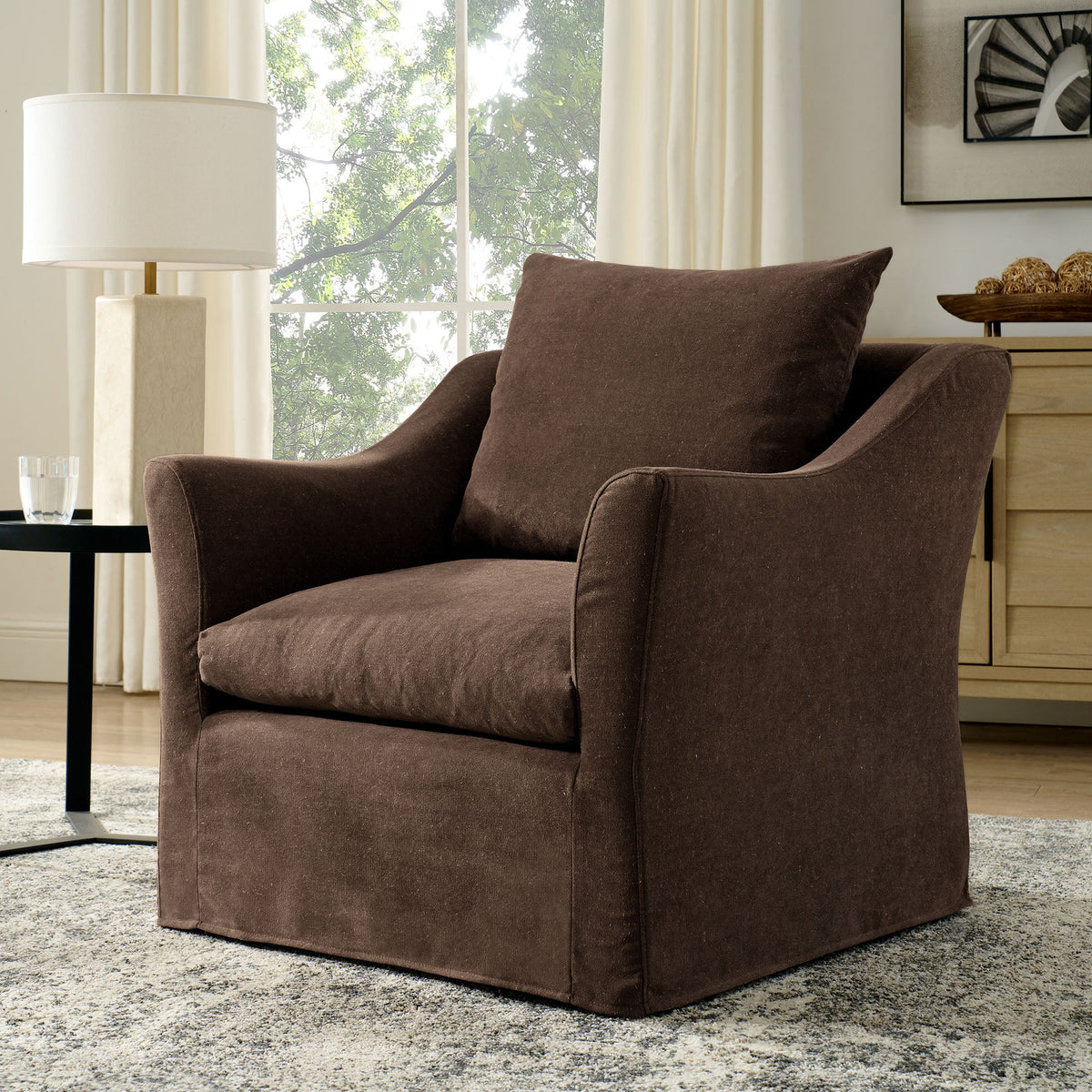 Somerset Linen Blend Slipcovered Armchair by Modway, photo 8 of 27