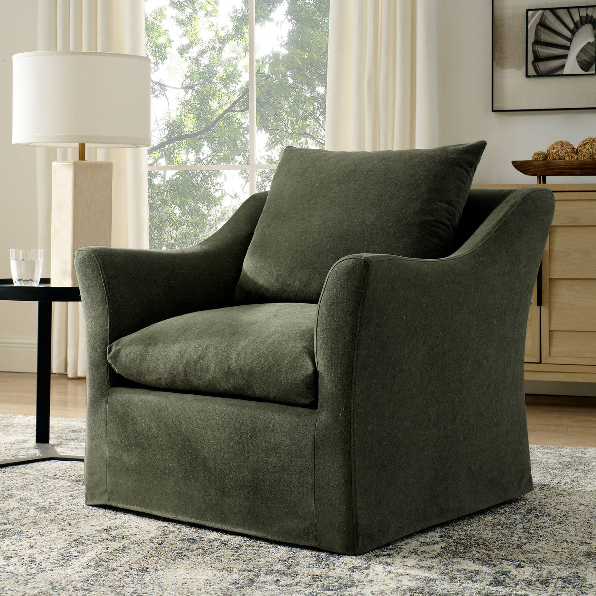 Somerset Linen Blend Slipcovered Armchair by Modway, photo 26 of 27