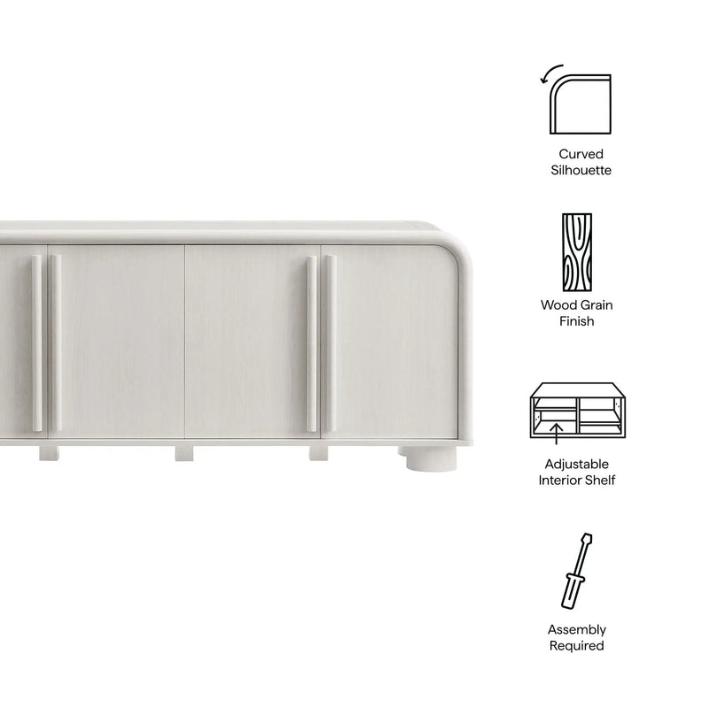 Bellamy Curved 4-Door Sideboard Cabinet by Modway by HouseOfZazla