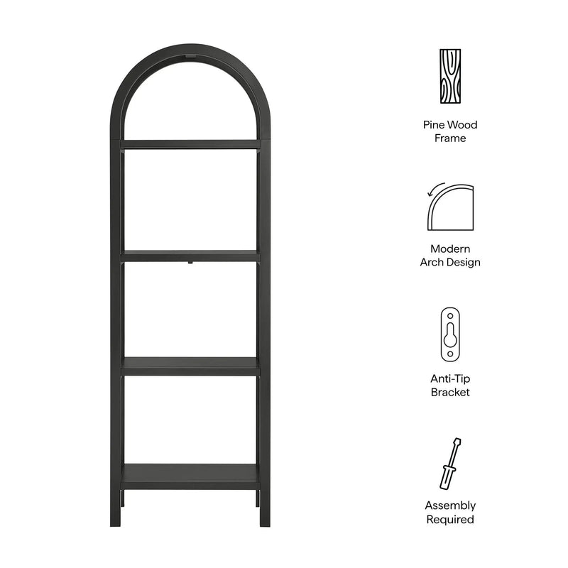 Vexley 72 Inch Tall Narrow Arched Bookshelf by Modway by HouseOfZazla
