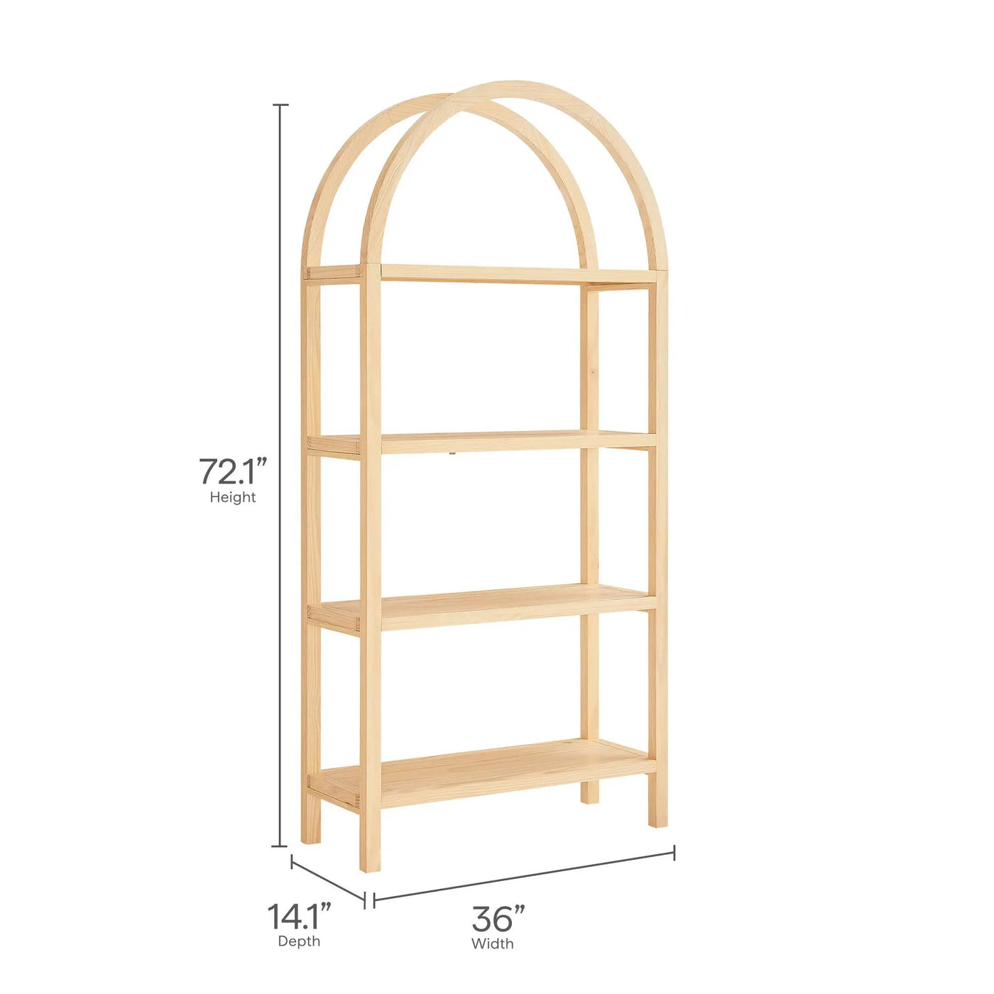 Vexley 72 Inch Large Arched Bookshelf by Modway by HouseOfZazla