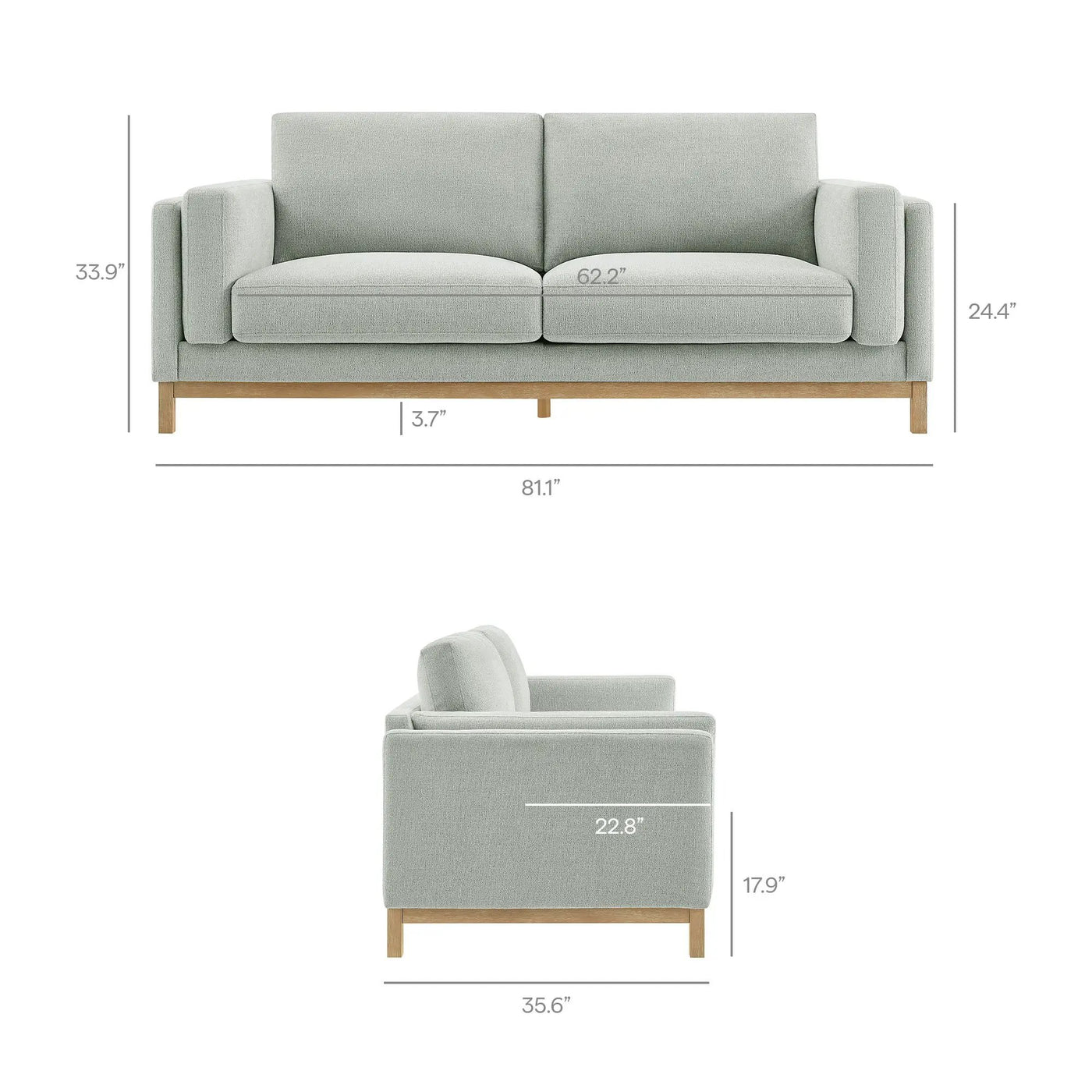 Roscoe 81 Inch Fabric Sofa by Modway by HouseOfZazla