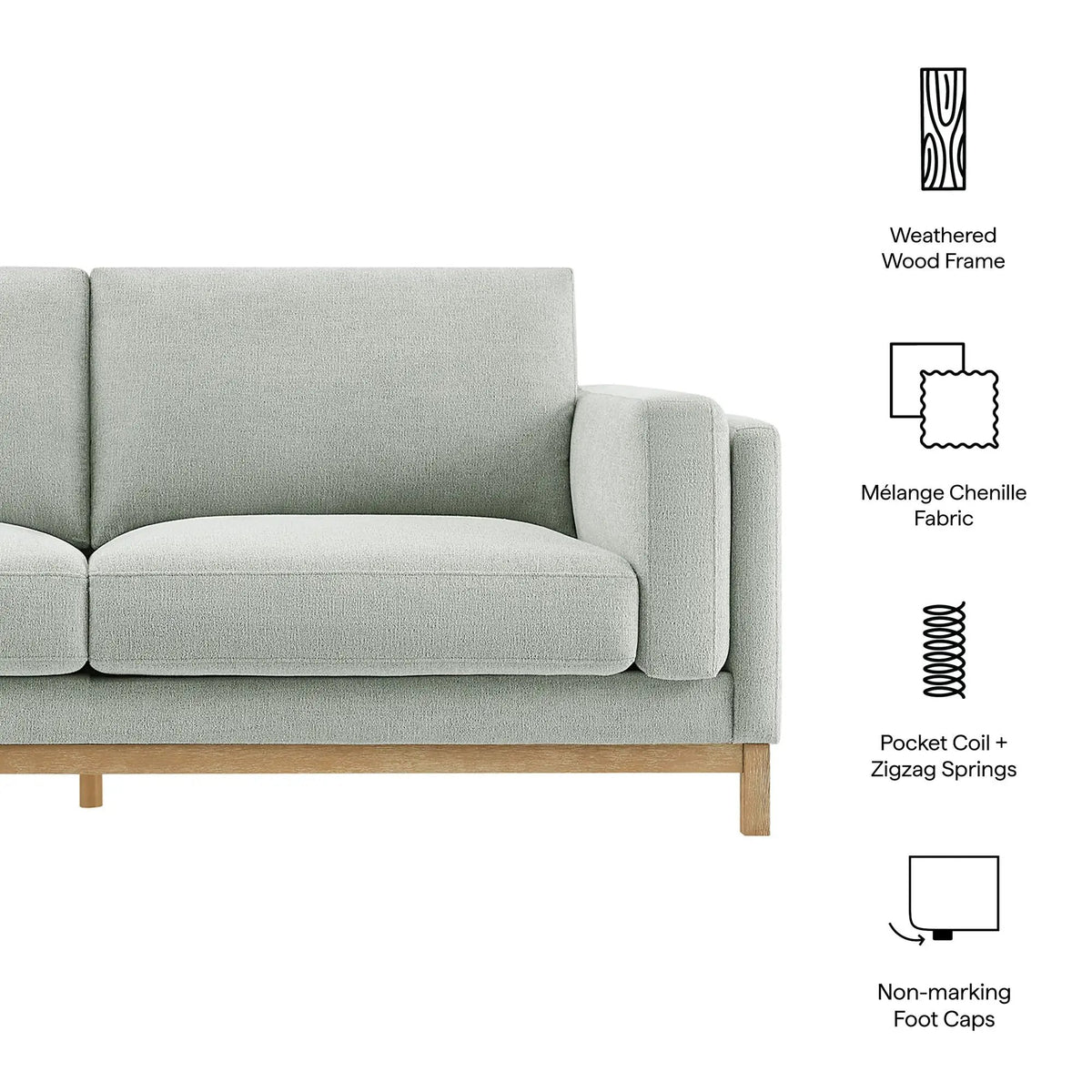 Roscoe 81 Inch Fabric Sofa by Modway by HouseOfZazla