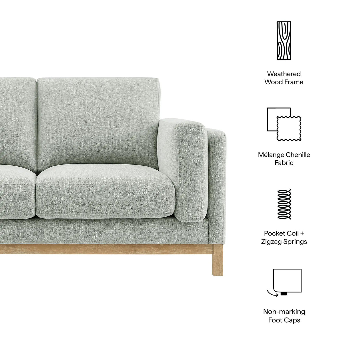 Roscoe 63 Inch Fabric Loveseat by Modway by HouseOfZazla