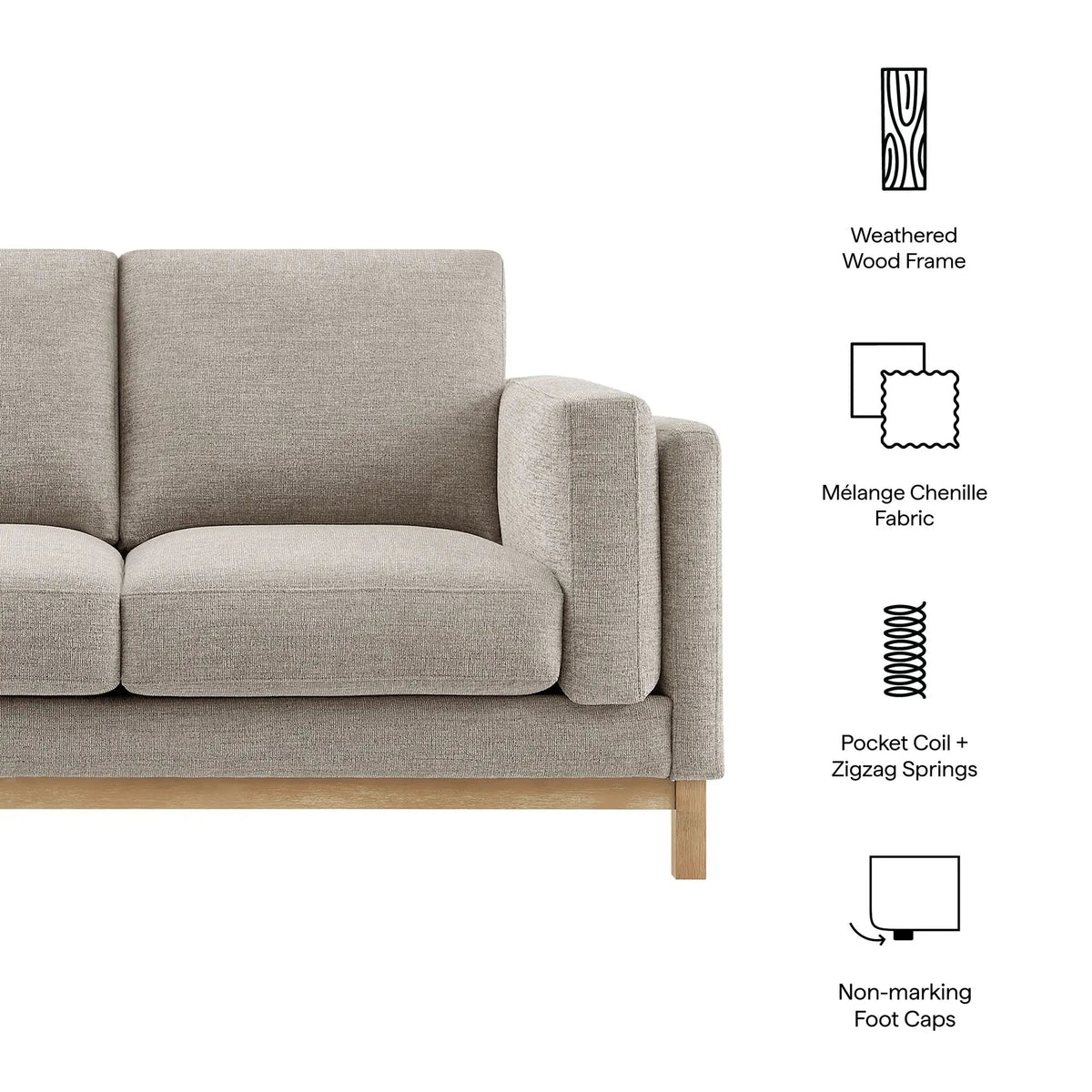 Roscoe 63 Inch Fabric Loveseat by Modway by HouseOfZazla