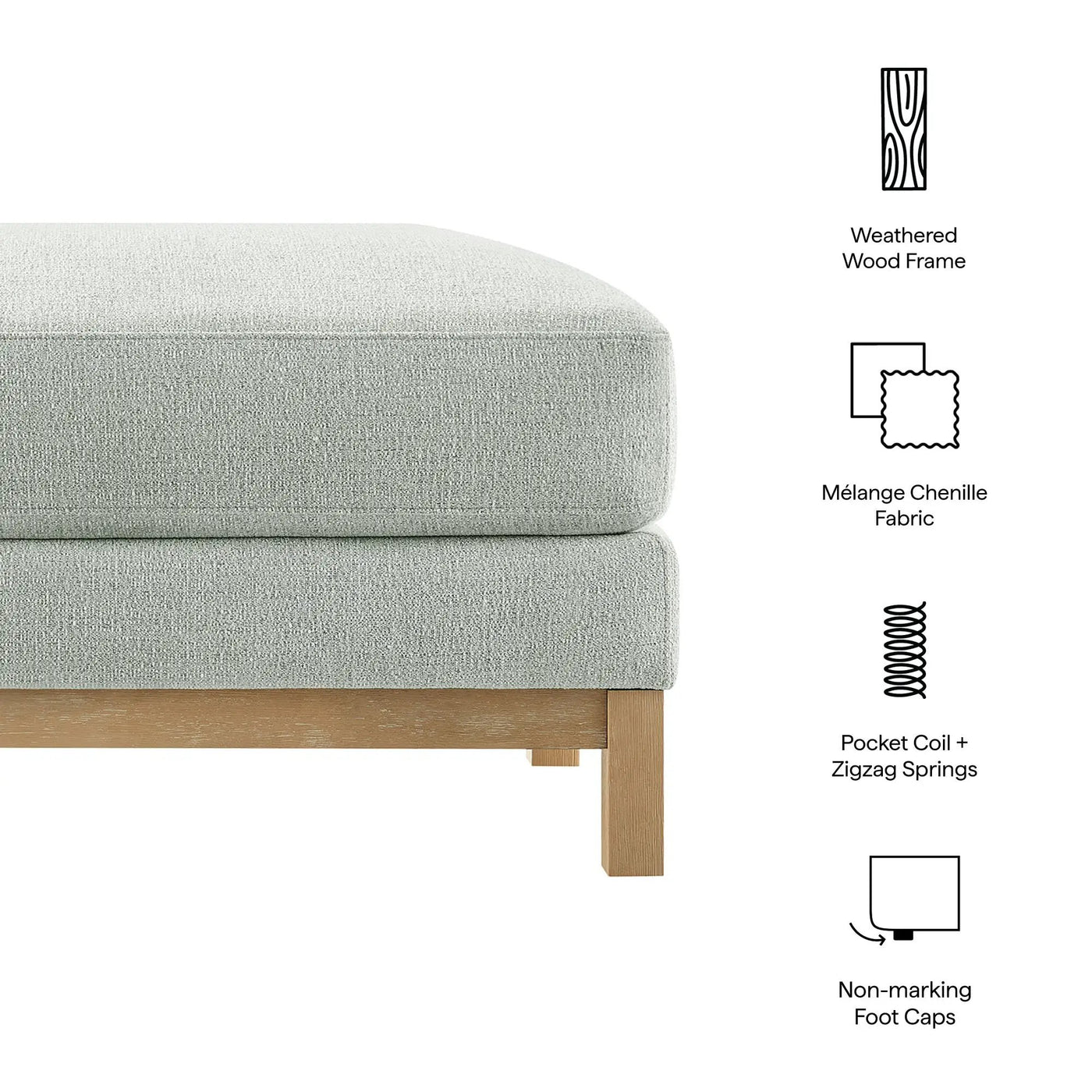 Roscoe Fabric Ottoman by Modway by HouseOfZazla