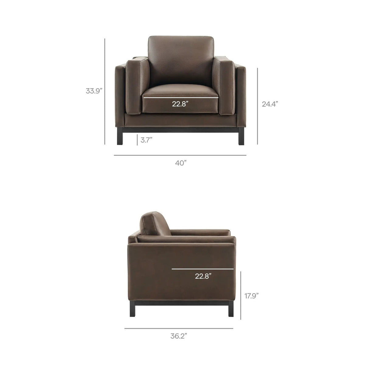 Roscoe Vegan Leather Armchair by Modway by HouseOfZazla