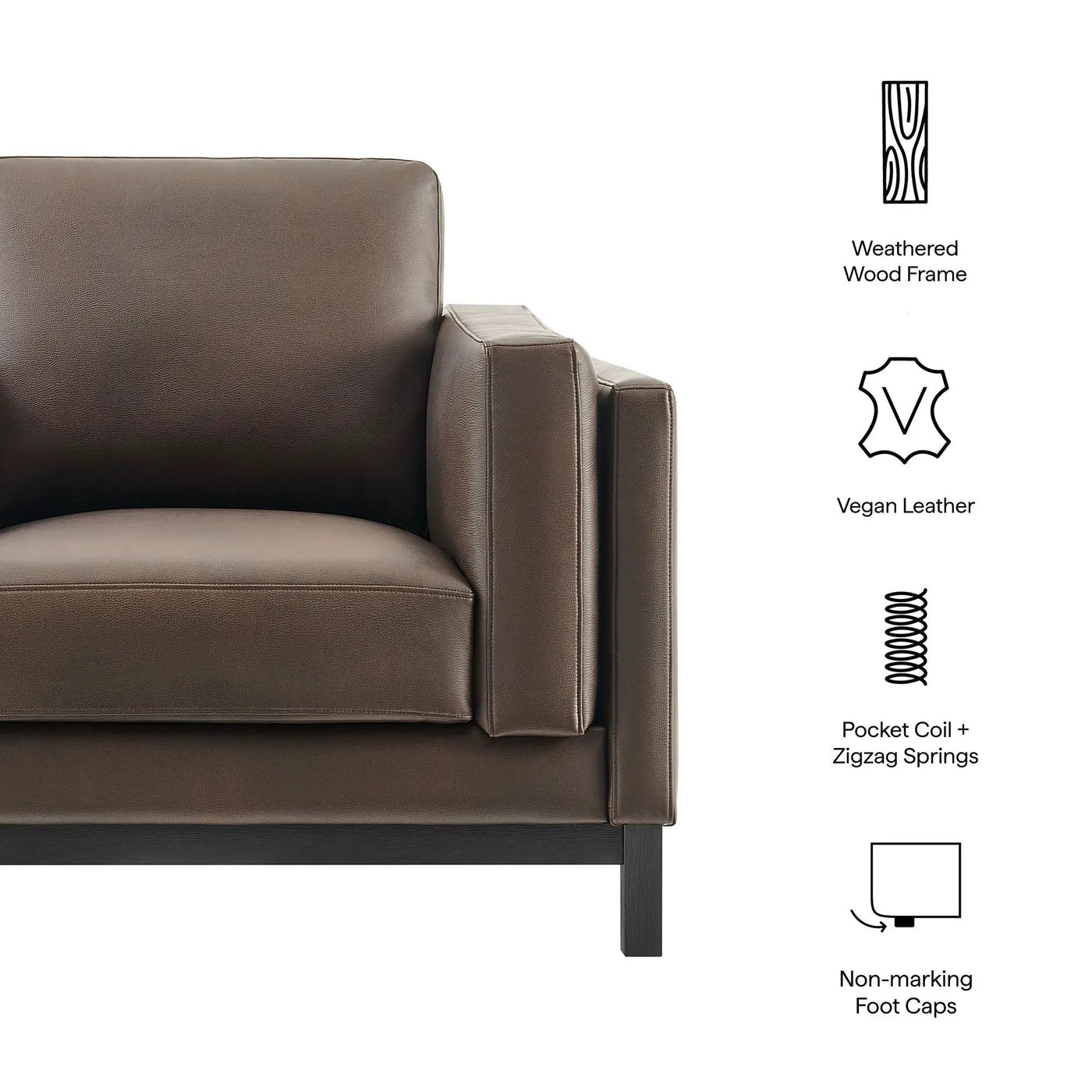 Roscoe Vegan Leather Armchair by Modway by HouseOfZazla
