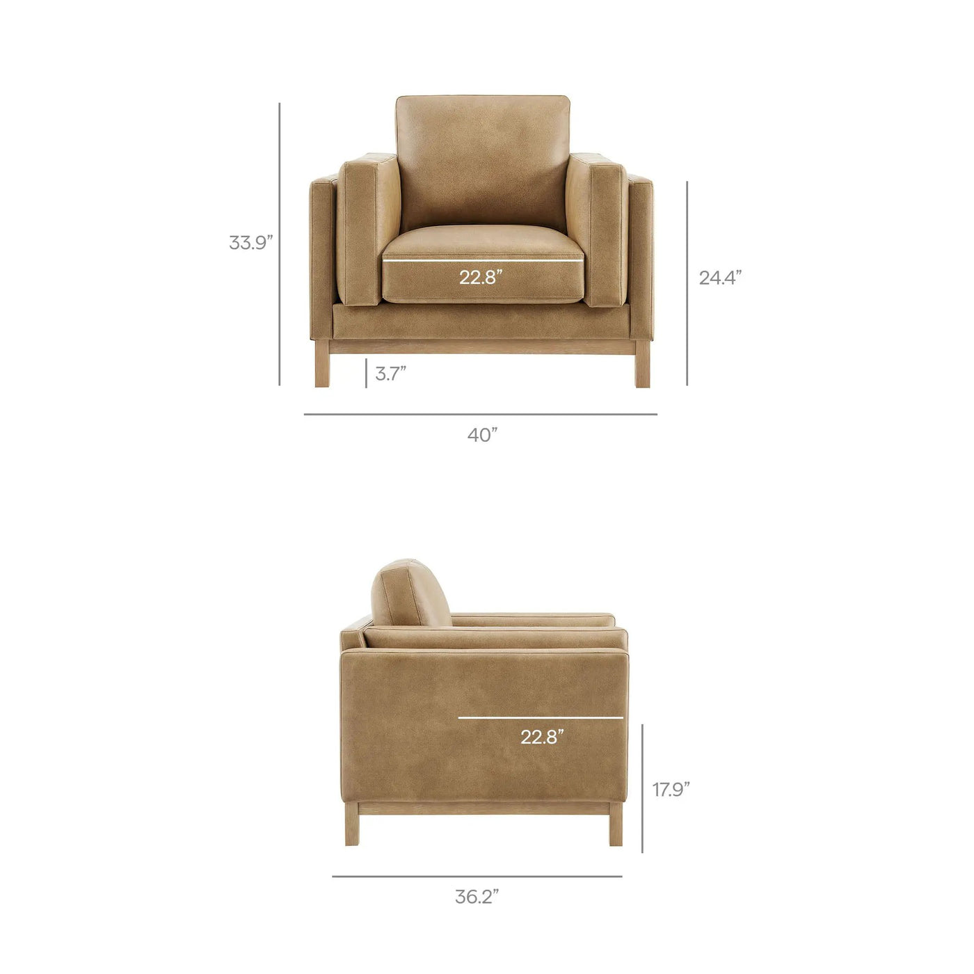 Roscoe Vegan Leather Armchair by Modway by HouseOfZazla