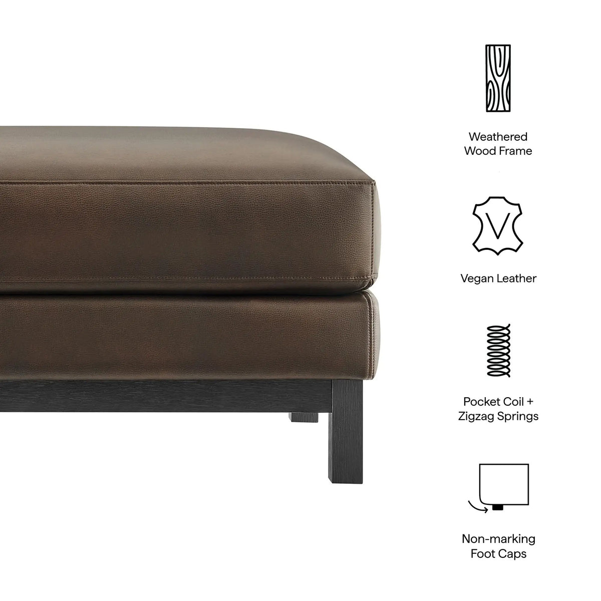Roscoe Vegan Leather Ottoman by Modway by HouseOfZazla