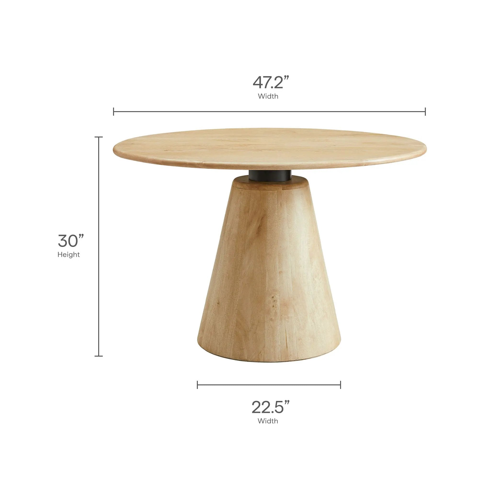 Sabelle 47" Round Wood Dining Table by Modway by HouseOfZazla