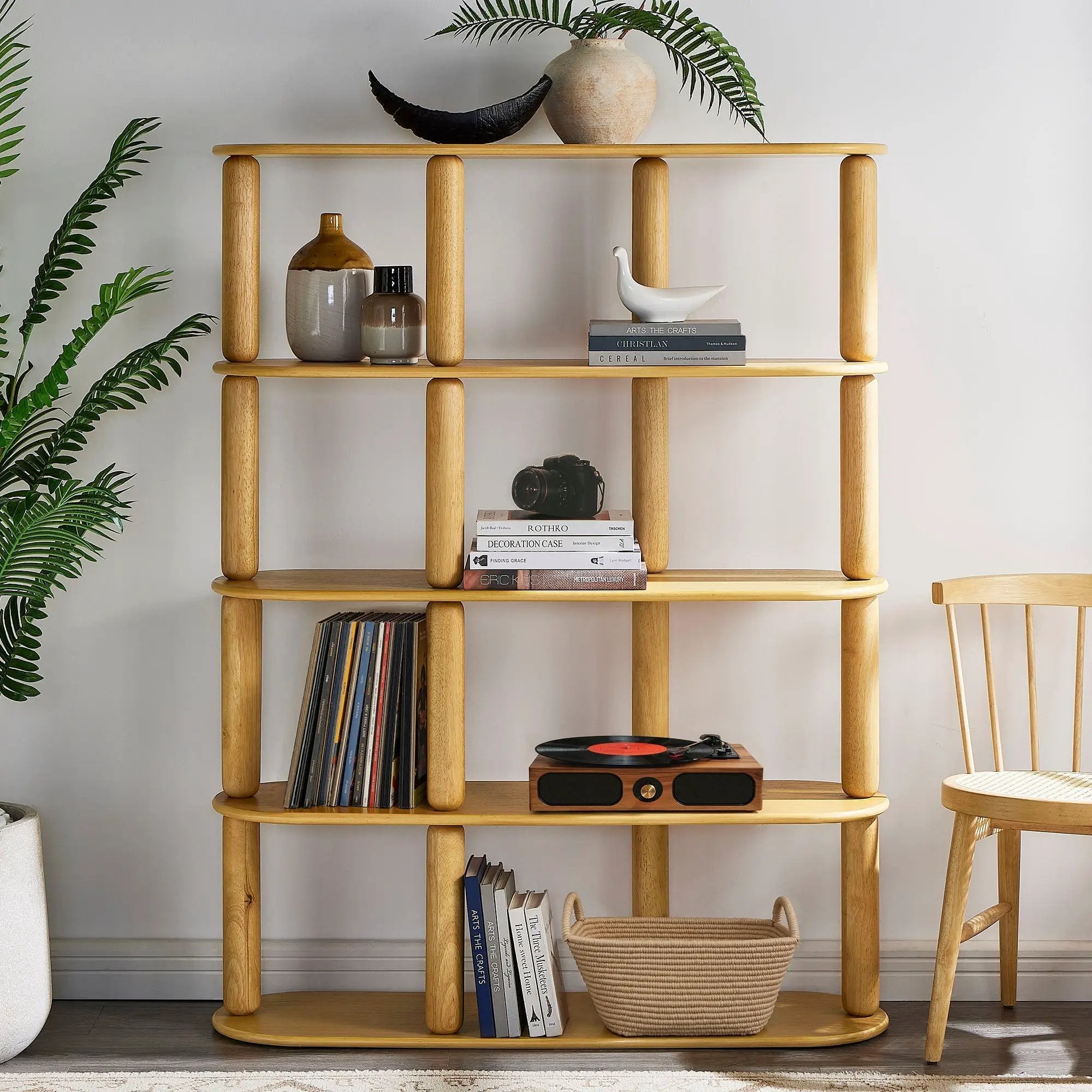 Arcus 4-Tier Oval Wood Bookshelf by Modway by HouseOfZazla