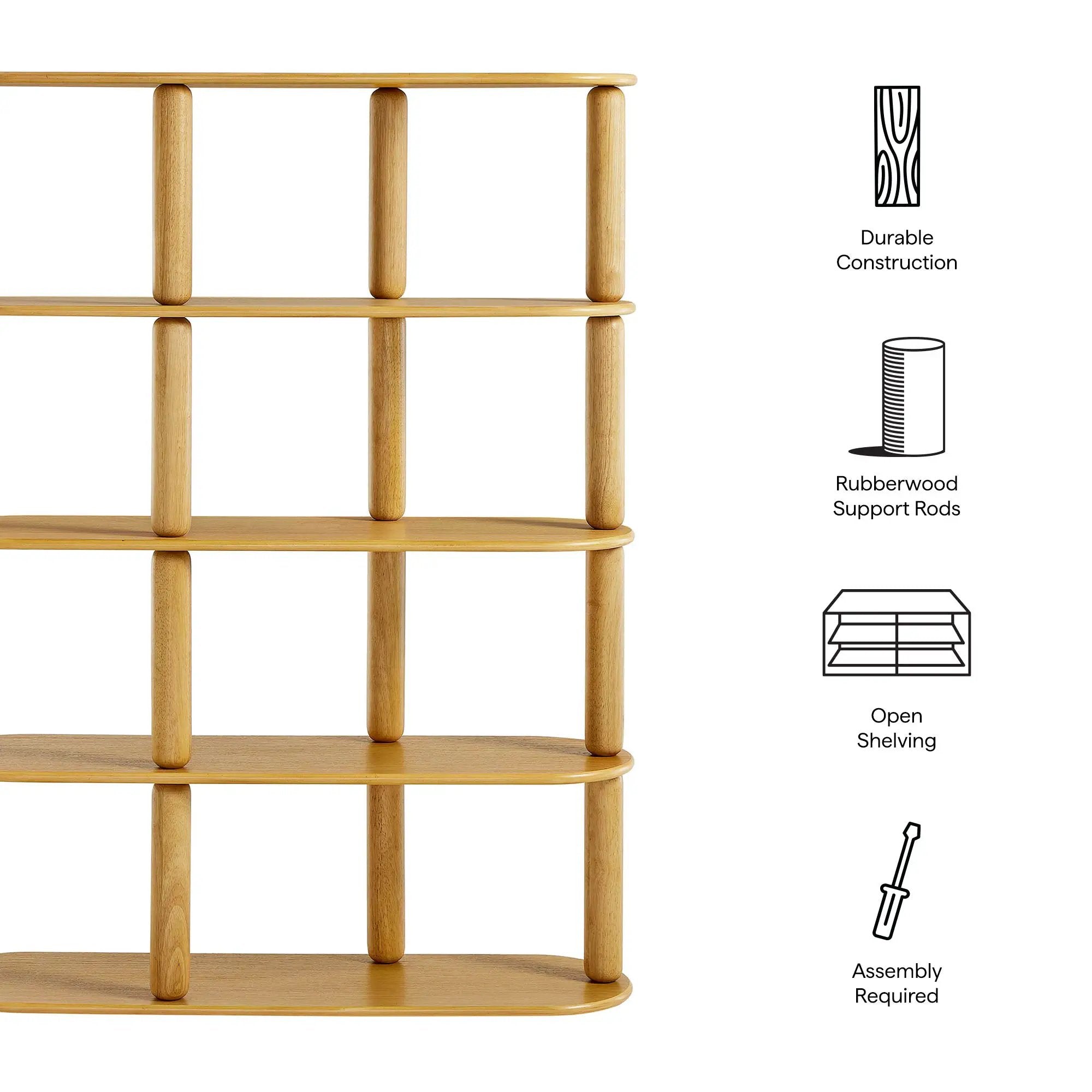 Arcus 4-Tier Oval Wood Bookshelf by Modway by HouseOfZazla