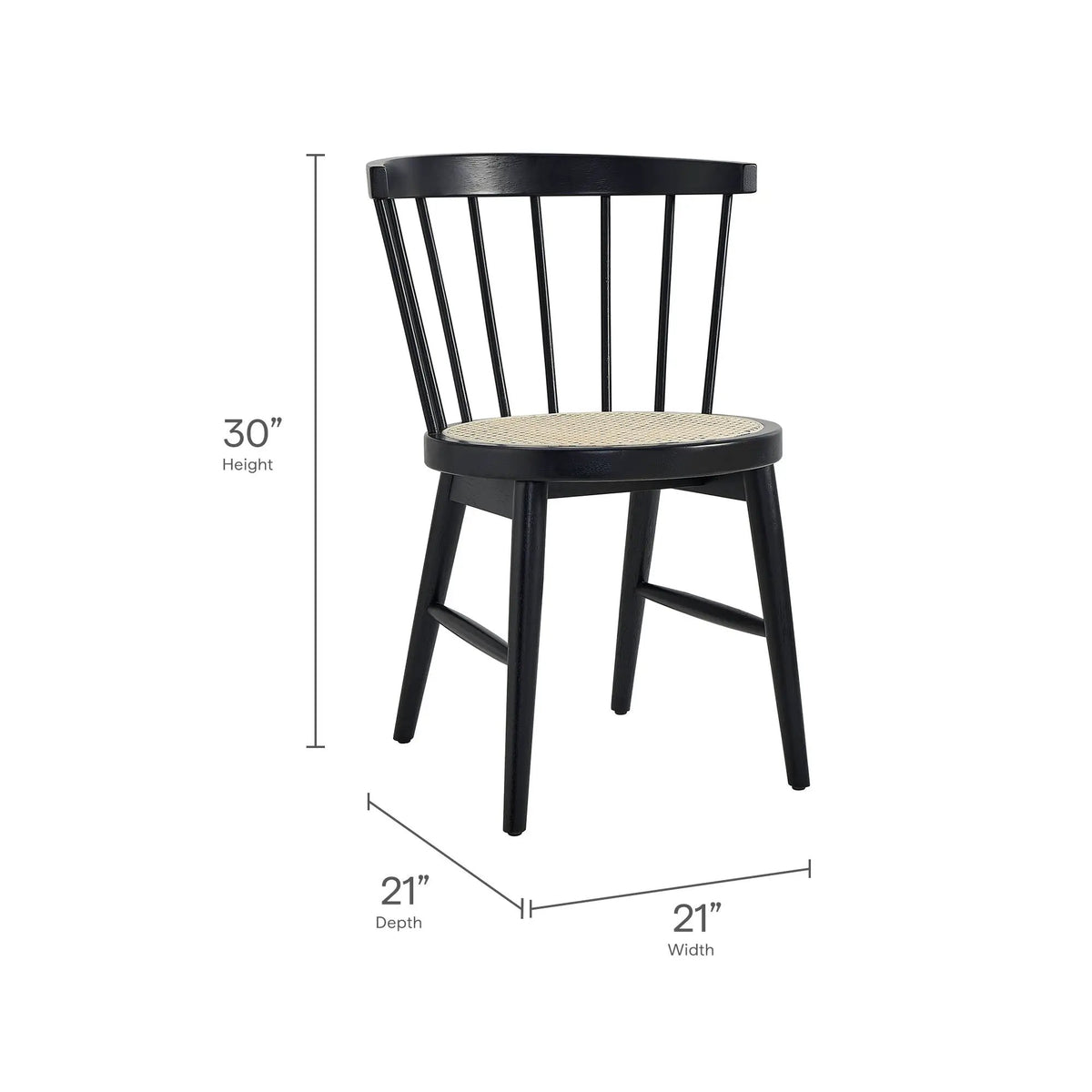 Lykke Curved Spindle Back Dining Chairs Set of 2 by Modway by HouseOfZazla