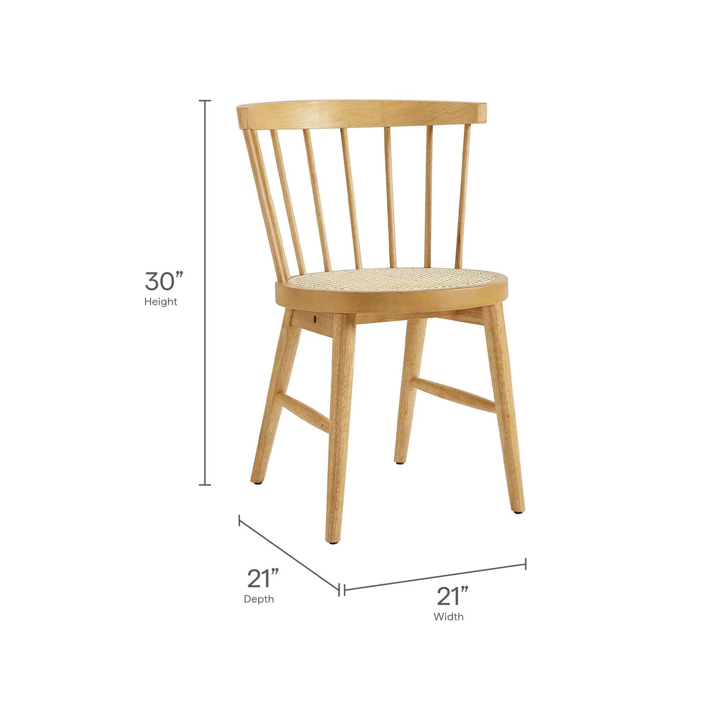 Lykke Curved Spindle Back Dining Chairs Set of 2 by Modway by HouseOfZazla