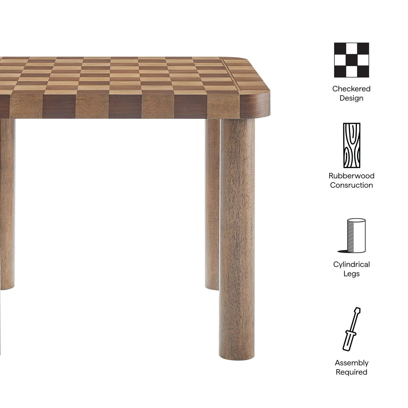 Oscar 36" Square Checkered Dining Table by Modway by HouseOfZazla