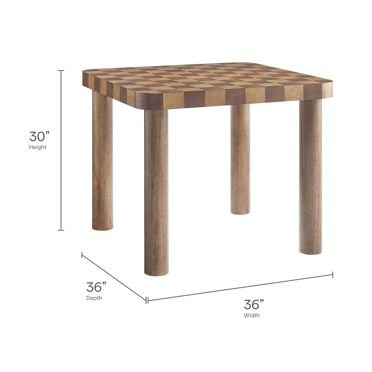 Oscar 36" Square Checkered Dining Table by Modway by HouseOfZazla