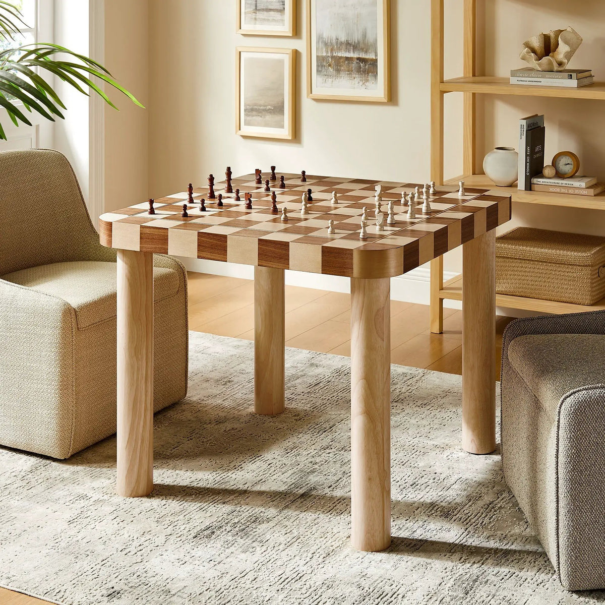 Oscar 36" Square Checkered Dining Table by Modway by HouseOfZazla