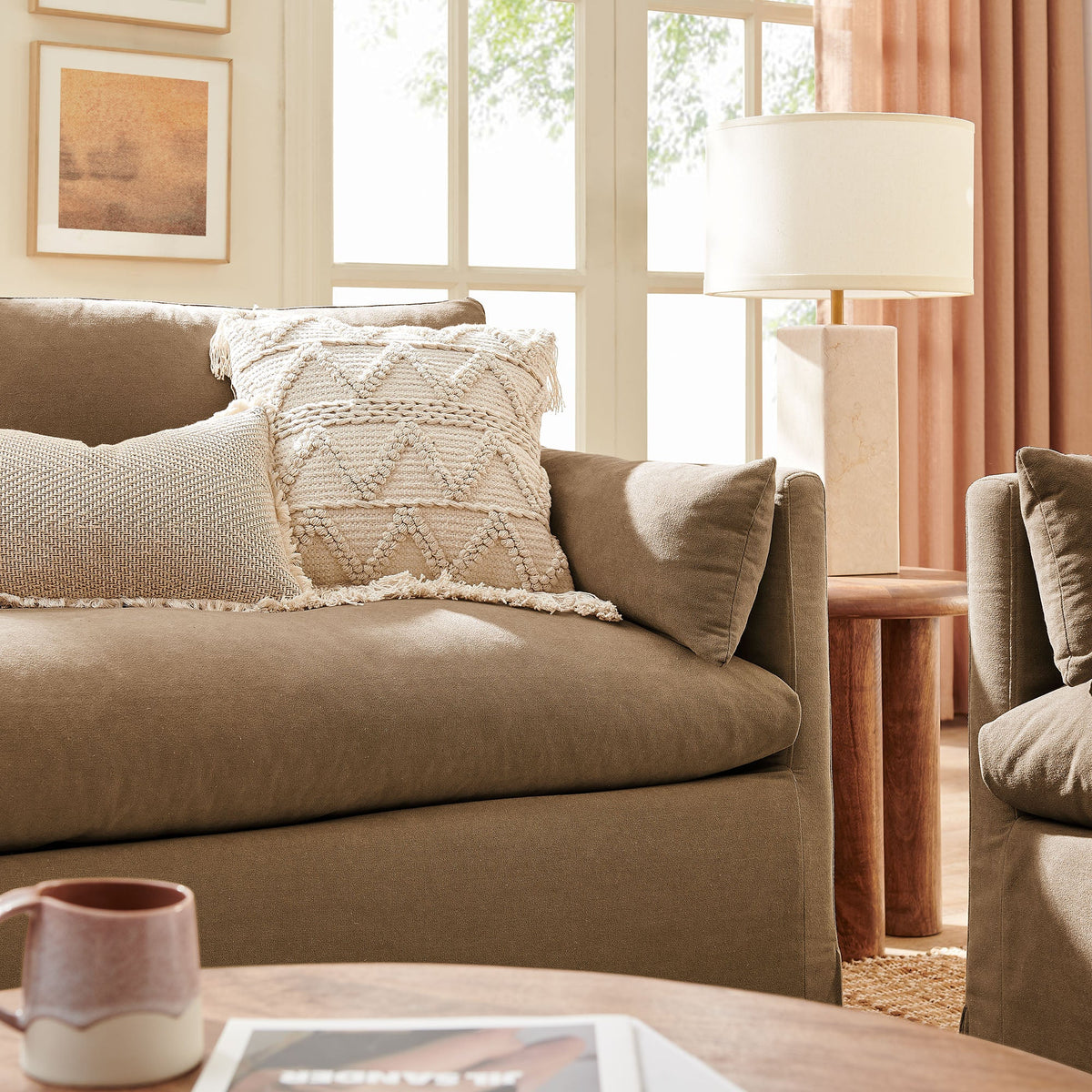 Wellfleet Slipcovered Linen-Blend Loveseat by Modway, photo 9 of 36