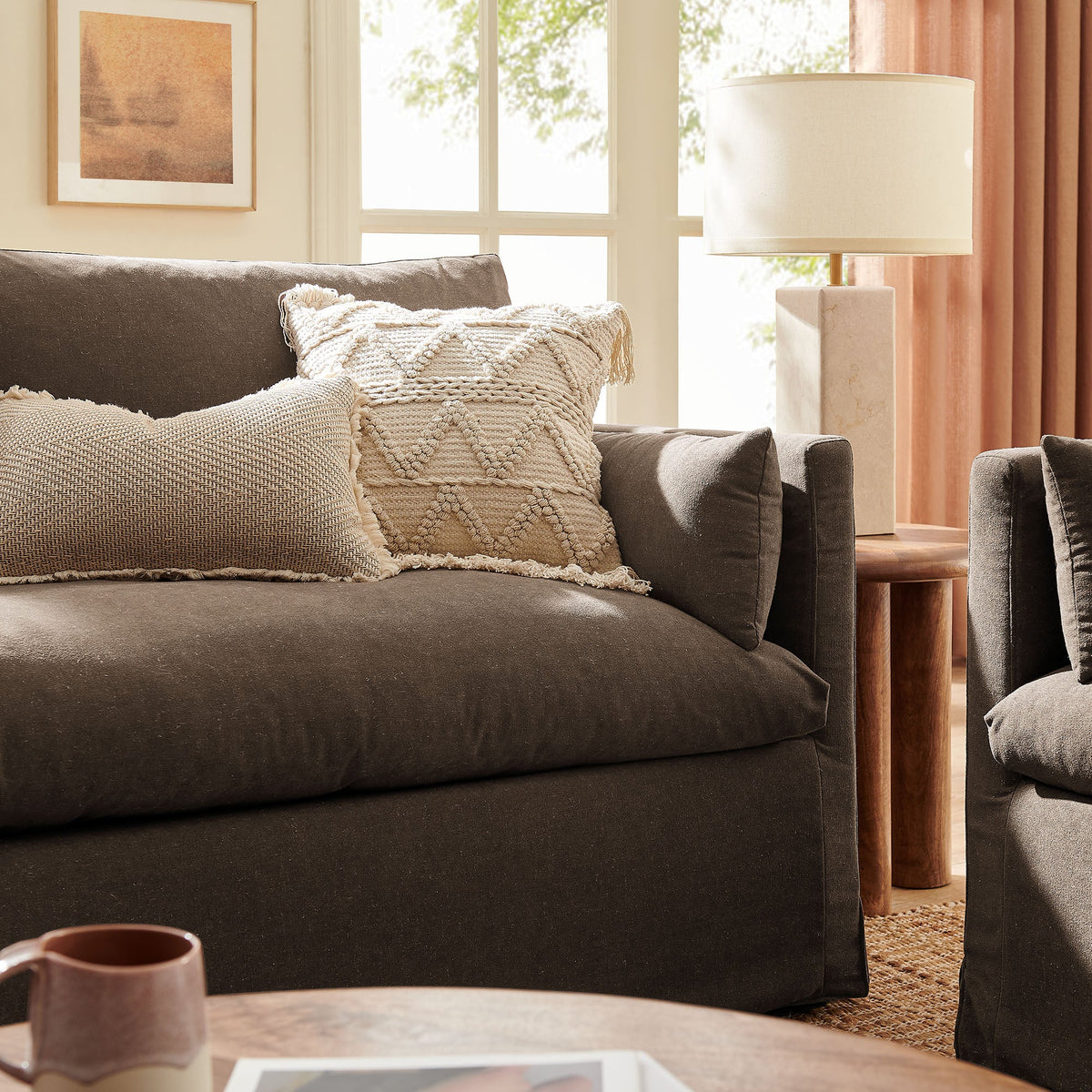Wellfleet Slipcovered Linen-Blend Loveseat by Modway, photo 18 of 36