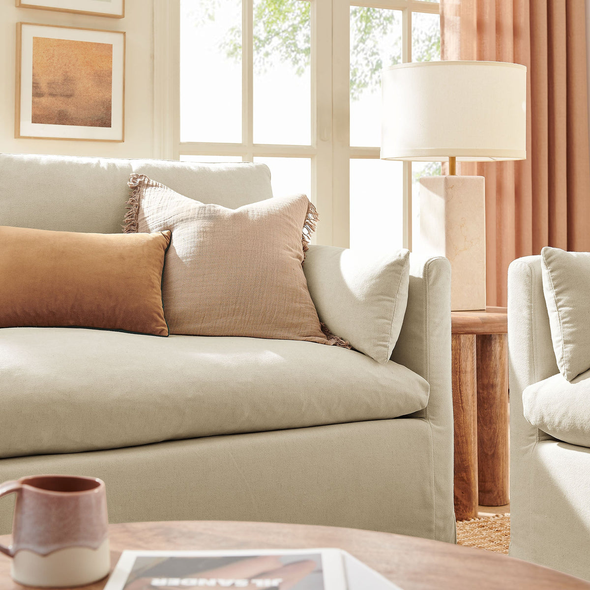 Wellfleet Slipcovered Linen-Blend Loveseat by Modway, photo 27 of 36