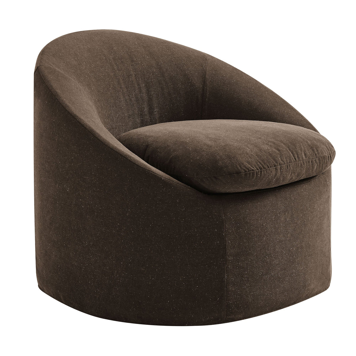 Sadie Slipcovered Linen-Blend Round Accent Chair by Modway, photo 10 of 40