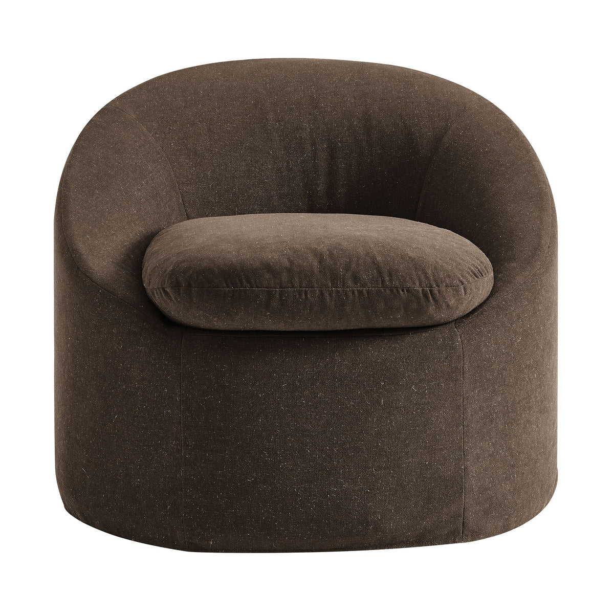 Sadie Slipcovered Linen-Blend Round Accent Chair by Modway, photo 15 of 40