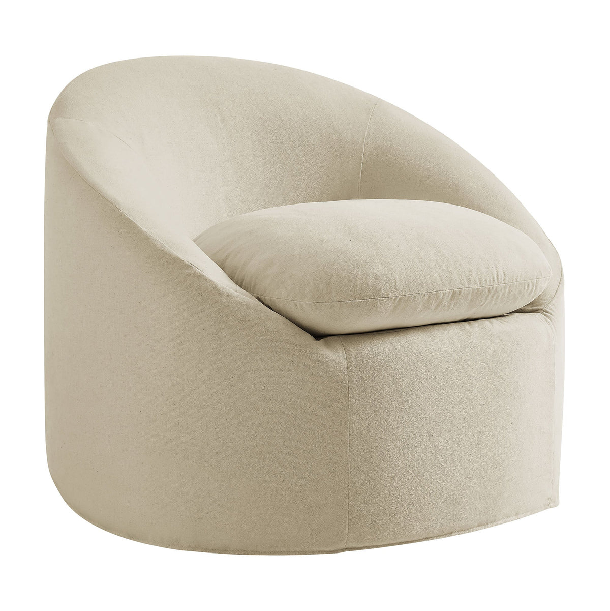 Sadie Slipcovered Linen-Blend Round Accent Chair by Modway, photo 28 of 40