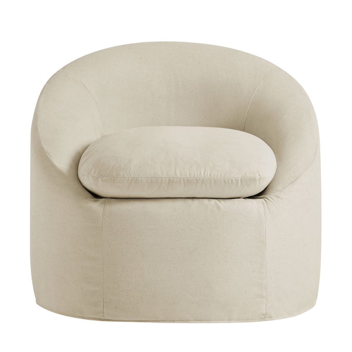 Sadie Slipcovered Linen-Blend Round Accent Chair by Modway, photo 33 of 40
